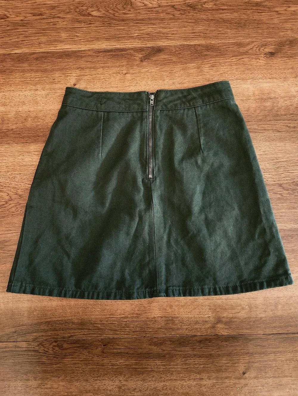 Urban Outfitters BDG Olive Green Denim Utility Mini Skirt Size XS